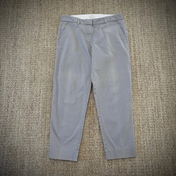 J. Crew Stretch City Fit Cropped Skimmer Pants in Grey, Size 4 - Picture 2 of 10